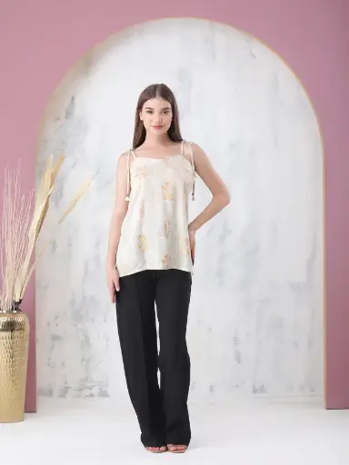 Cream Floral Tunic