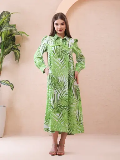 Palm Mirage Maxi Dress